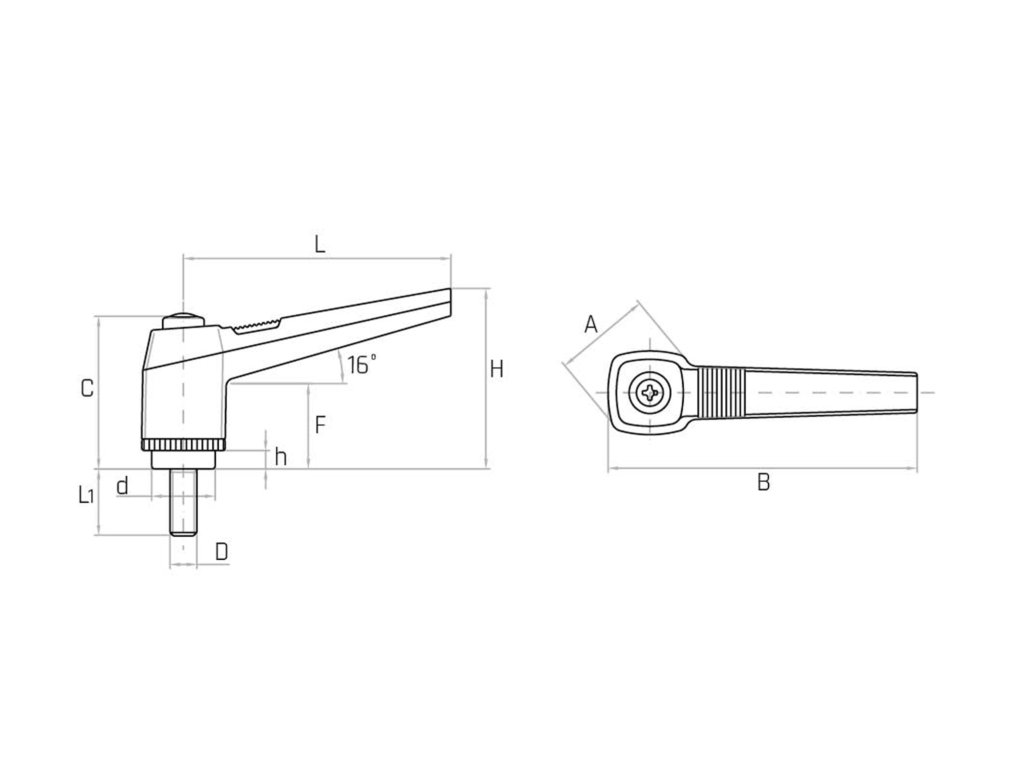 KRP - Adjustable handle with pin (Pack of 10 pcs) - Gamm KRP - Adjustable handle with pin (Pack of 10 pcs) - Gamm